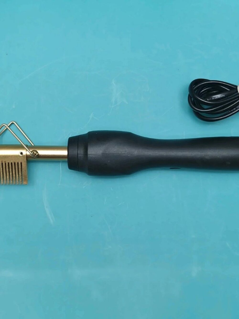 Electric Hot Comb Pressing Comb Hair Straightener Gold — 3 Heat Levels, Tested